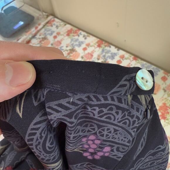 Womens VTG Y2K 90s Floral Skirt Large Dark Fairy Grunge Floral Whimsigoth Midi - Picture 11 of 12